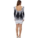 Washing Machines Home Electronic Women Long Sleeve Ruched Stretch Jersey Dress View4