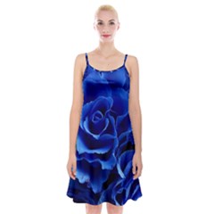 Roses Flowers Plant Romance Spaghetti Strap Velvet Dress