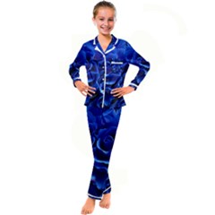 Roses Flowers Plant Romance Kids  Satin Long Sleeve Pajamas Set by Proyonanggan