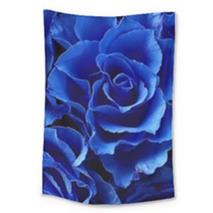 Blue Roses Flowers Plant Romance Blossom Bloom Nature Flora Petals Large Tapestry by Proyonanggan