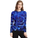 Blue Roses Flowers Plant Romance Blossom Bloom Nature Flora Petals Women s Long Sleeve Rash Guard View1