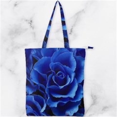 Blue Roses Flowers Plant Romance Blossom Bloom Nature Flora Petals Double Zip Up Tote Bag by Proyonanggan