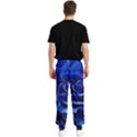 Blue Roses Flowers Plant Romance Blossom Bloom Nature Flora Petals Men s Elastic Waist Pants View2