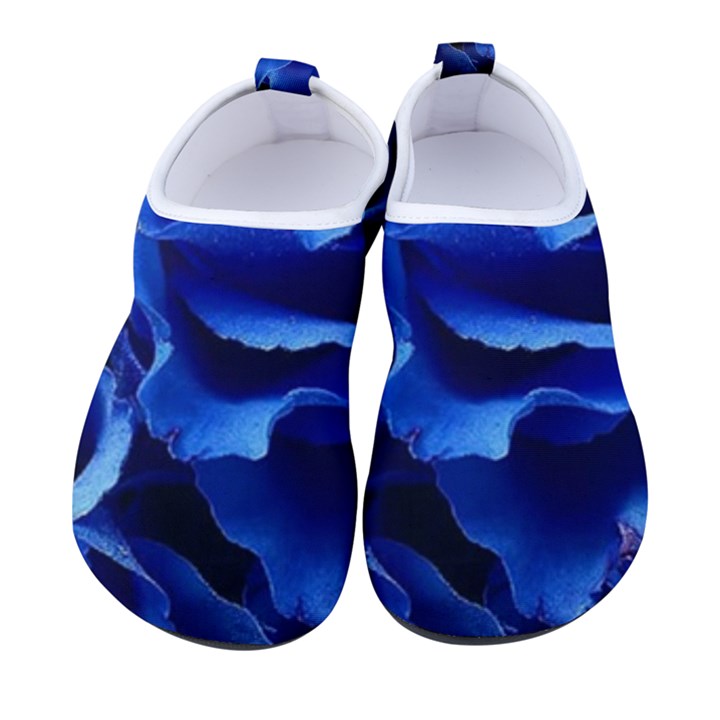 Blue Roses Flowers Plant Romance Blossom Bloom Nature Flora Petals Men s Sock-Style Water Shoes