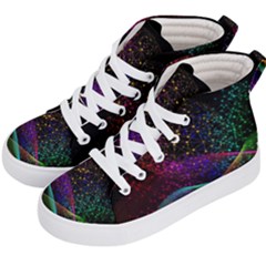 Particles Waves Line Multicoloured Kids  Hi-top Skate Sneakers by Proyonanggan