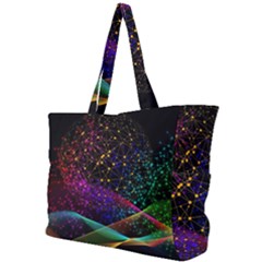 Particles Waves Line Multicoloured Simple Shoulder Bag by Proyonanggan