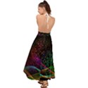 Particles Waves Line Multicoloured Backless Maxi Beach Dress View2