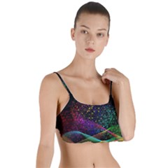 Particles Waves Line Multicoloured Layered Top Bikini Top  by Proyonanggan