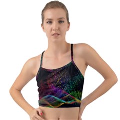 Particles Waves Line Multicoloured Mini Tank Bikini Top by Proyonanggan