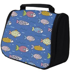 Sea Fish Blue Submarine Animal Full Print Travel Pouch (big) by Proyonanggan