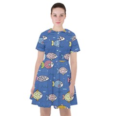 Sea Fish Blue Submarine Animal Sailor Dress by Proyonanggan