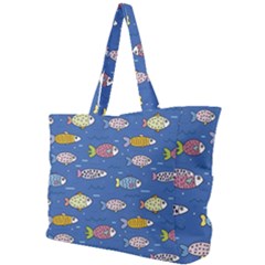 Sea Fish Blue Submarine Animal Simple Shoulder Bag by Proyonanggan