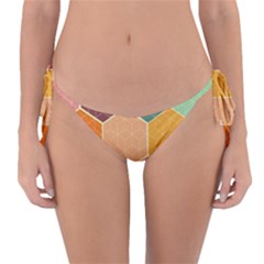 Abstract Hex Hexagon Grid Pattern Honeycomb Reversible Bikini Bottoms by Proyonanggan