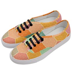 Abstract Hex Hexagon Grid Pattern Honeycomb Women s Classic Low Top Sneakers by Proyonanggan