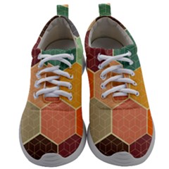 Abstract Hex Hexagon Grid Pattern Honeycomb Mens Athletic Shoes by Proyonanggan