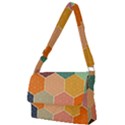 Abstract Hex Hexagon Grid Pattern Honeycomb Full Print Messenger Bag (L) View1