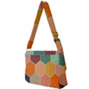 Abstract Hex Hexagon Grid Pattern Honeycomb Full Print Messenger Bag (L) View2