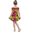 Colorful 3d Social Media Kids  Cap Sleeve Dress View2