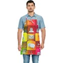 Colorful 3d Social Media Kitchen Apron View1