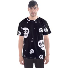 Skull Pattern Men s Sport Mesh T-shirt