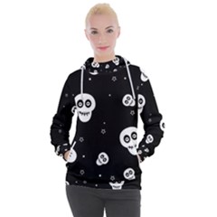 Skull Pattern Women s Hooded Pullover