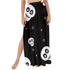 Skull Pattern Maxi Chiffon Tie-up Sarong by Ket1n9