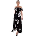 Skull Pattern Off Shoulder Open Front Chiffon Dress View1