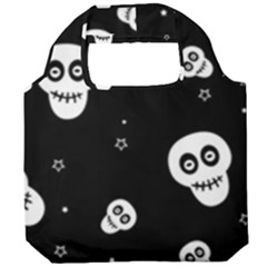 Skull Pattern Foldable Grocery Recycle Bag by Ket1n9