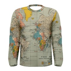 Vintage World Map Men s Long Sleeve T-shirt