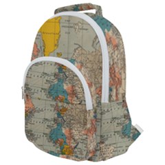 Vintage World Map Rounded Multi Pocket Backpack by Ket1n9