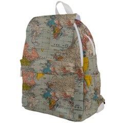 Vintage World Map Top Flap Backpack by Ket1n9