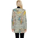 Vintage World Map Button Up Hooded Coat  View2