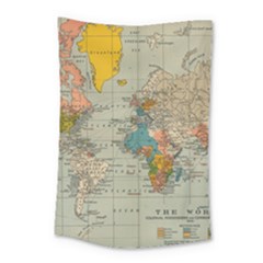 Vintage World Map Small Tapestry