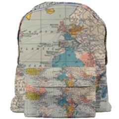 Vintage World Map Giant Full Print Backpack by Ket1n9