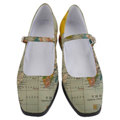 Vintage World Map Women s Mary Jane Shoes by Ket1n9