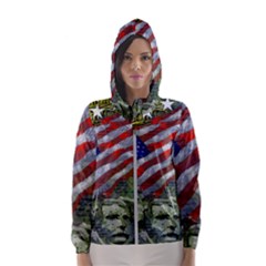 Usa United States Of America Images Independence Day Women s Hooded Windbreaker