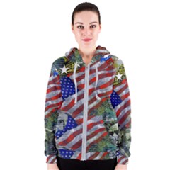 Usa United States Of America Images Independence Day Women s Zipper Hoodie