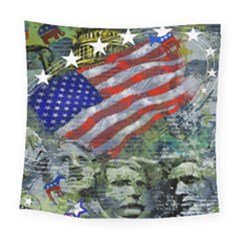 Usa United States Of America Images Independence Day Square Tapestry (large) by Ket1n9