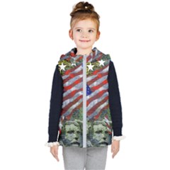 Usa United States Of America Images Independence Day Kids  Hooded Puffer Vest