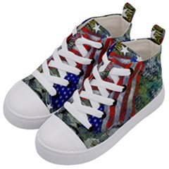 Usa United States Of America Images Independence Day Kids  Mid-top Canvas Sneakers by Ket1n9