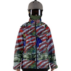 Usa United States Of America Images Independence Day Men s Zip Ski And Snowboard Waterproof Breathable Jacket