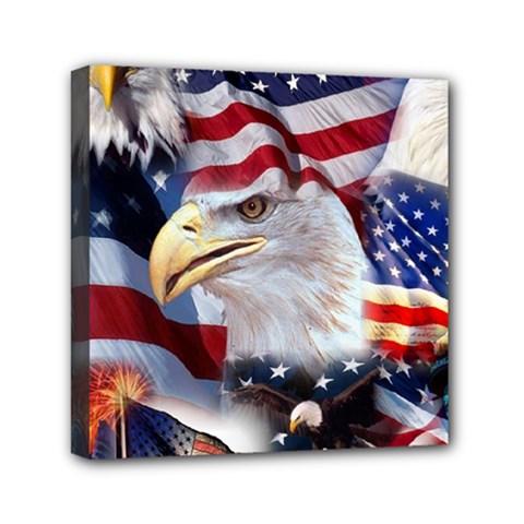 United States Of America Images Independence Day Mini Canvas 6  X 6  (stretched) by Ket1n9