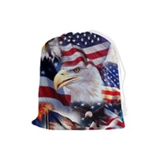 United States Of America Images Independence Day Drawstring Pouch (large) by Ket1n9