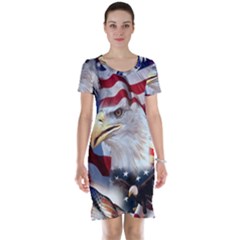 United States Of America Images Independence Day Short Sleeve Nightdress by Ket1n9