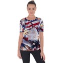 United States Of America Images Independence Day Shoulder Cut Out Short Sleeve Top View1