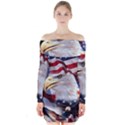 United States Of America Images Independence Day Long Sleeve Off Shoulder Dress View1