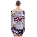 United States Of America Images Independence Day Long Sleeve Off Shoulder Dress View2