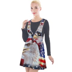 United States Of America Images Independence Day Plunge Pinafore Velour Dress by Ket1n9