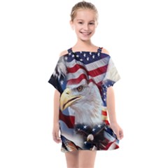 United States Of America Images Independence Day Kids  One Piece Chiffon Dress by Ket1n9