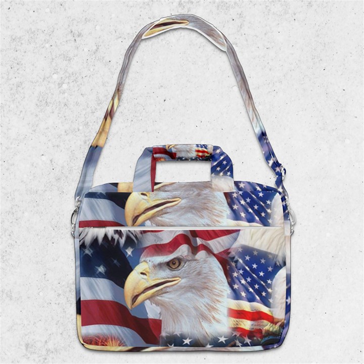 United States Of America Images Independence Day MacBook Pro 13  Shoulder Laptop Bag 